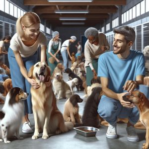 Dogs welcomed in shelter.