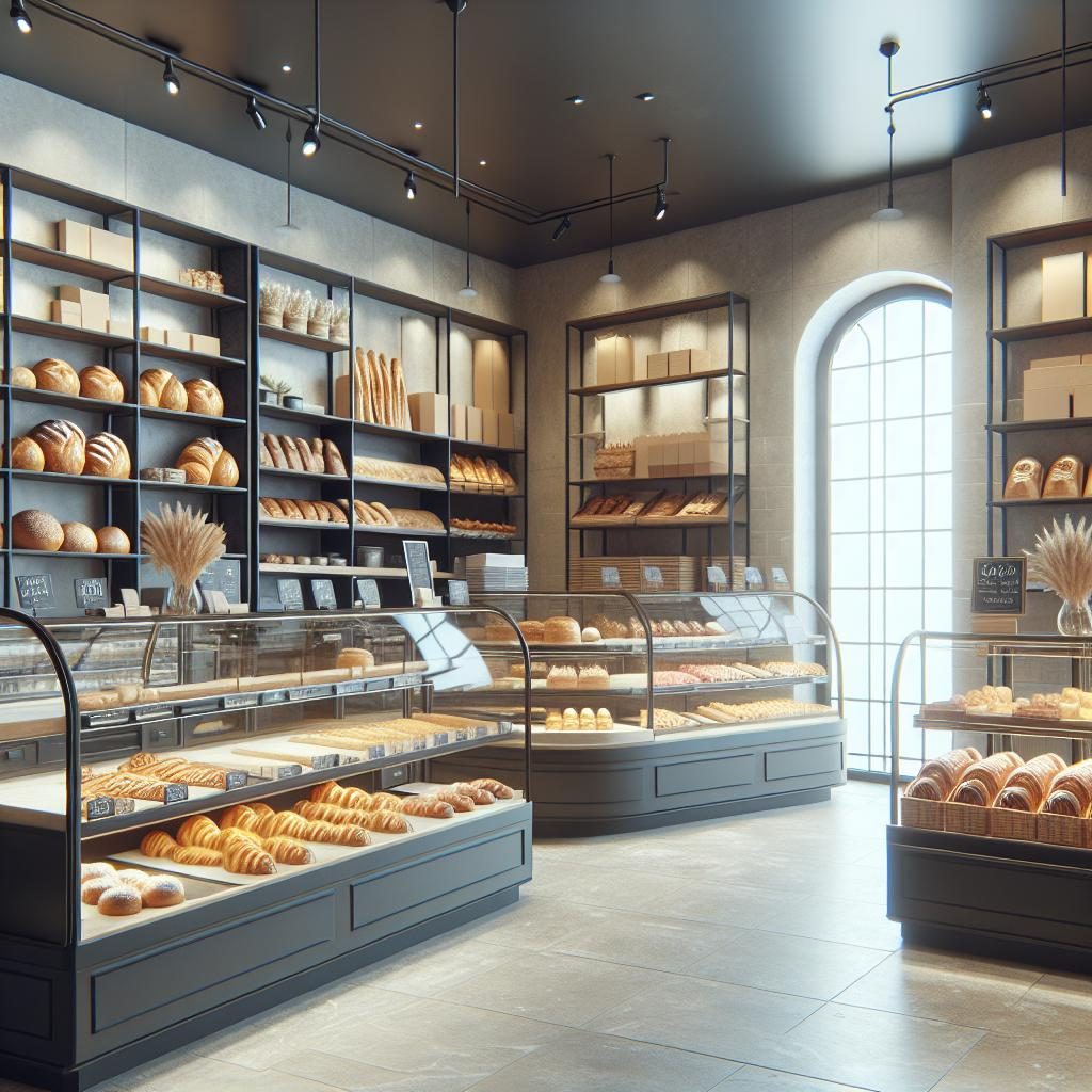 "Empty bakery shop interior"