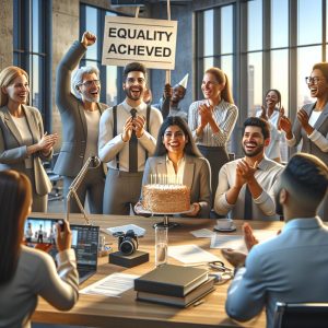 Equality in workplace milestone.