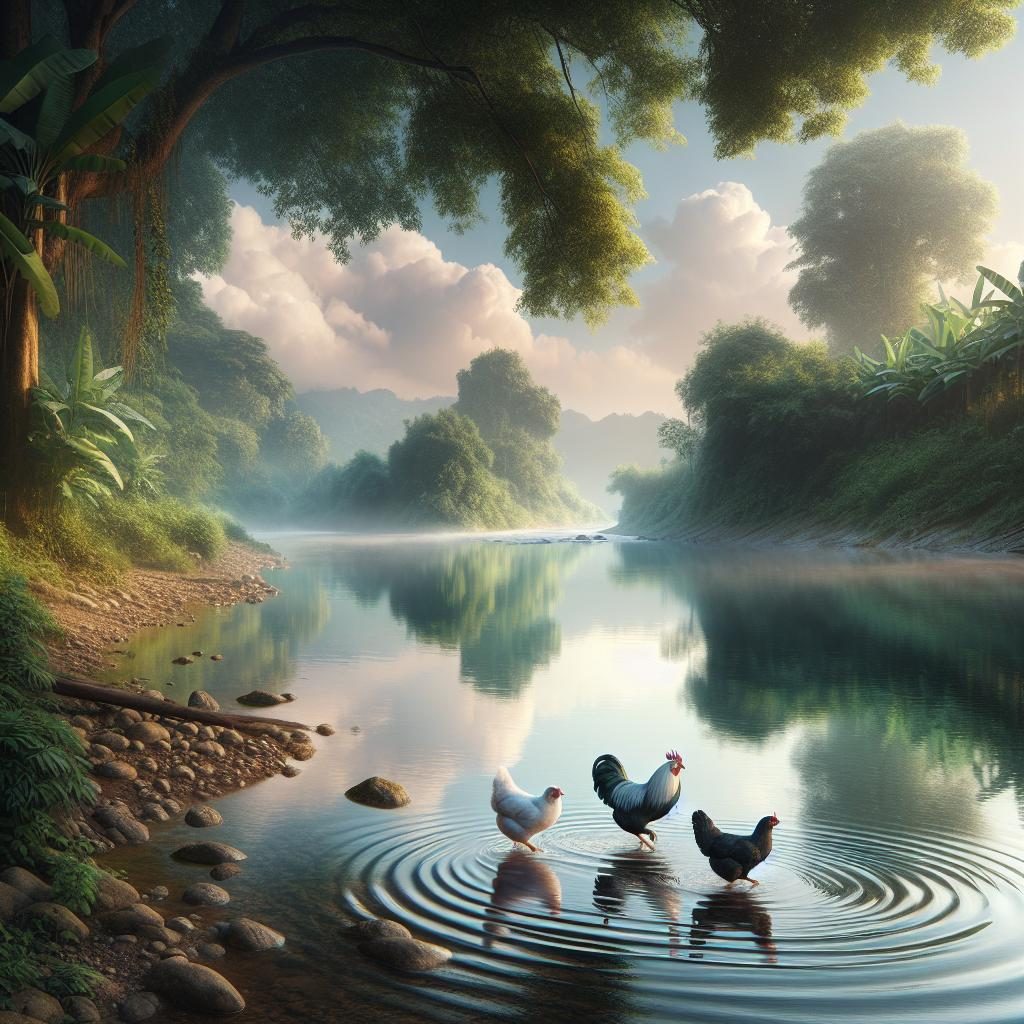 Dead Chickens River Scene