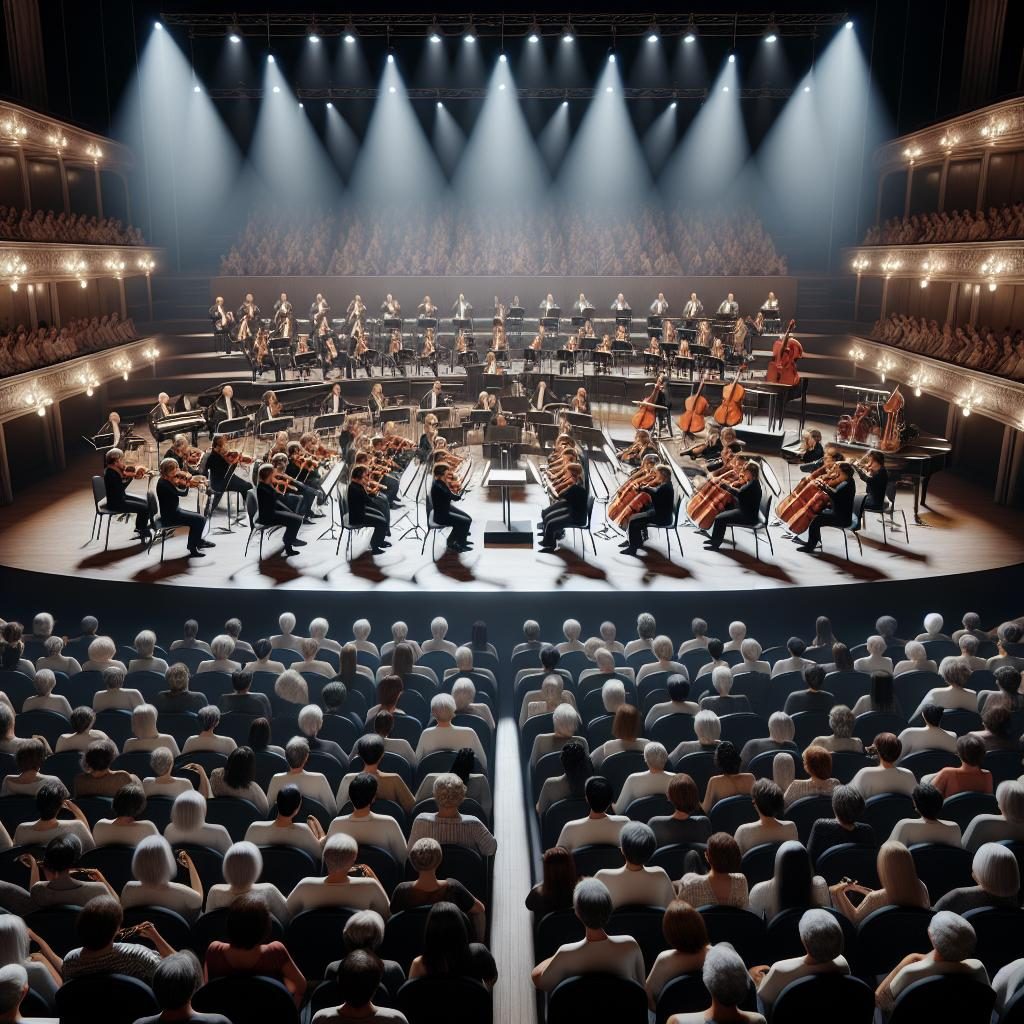 Orchestra concert stage setup