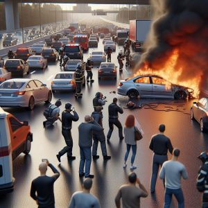 Traffic Jam Fire Incident