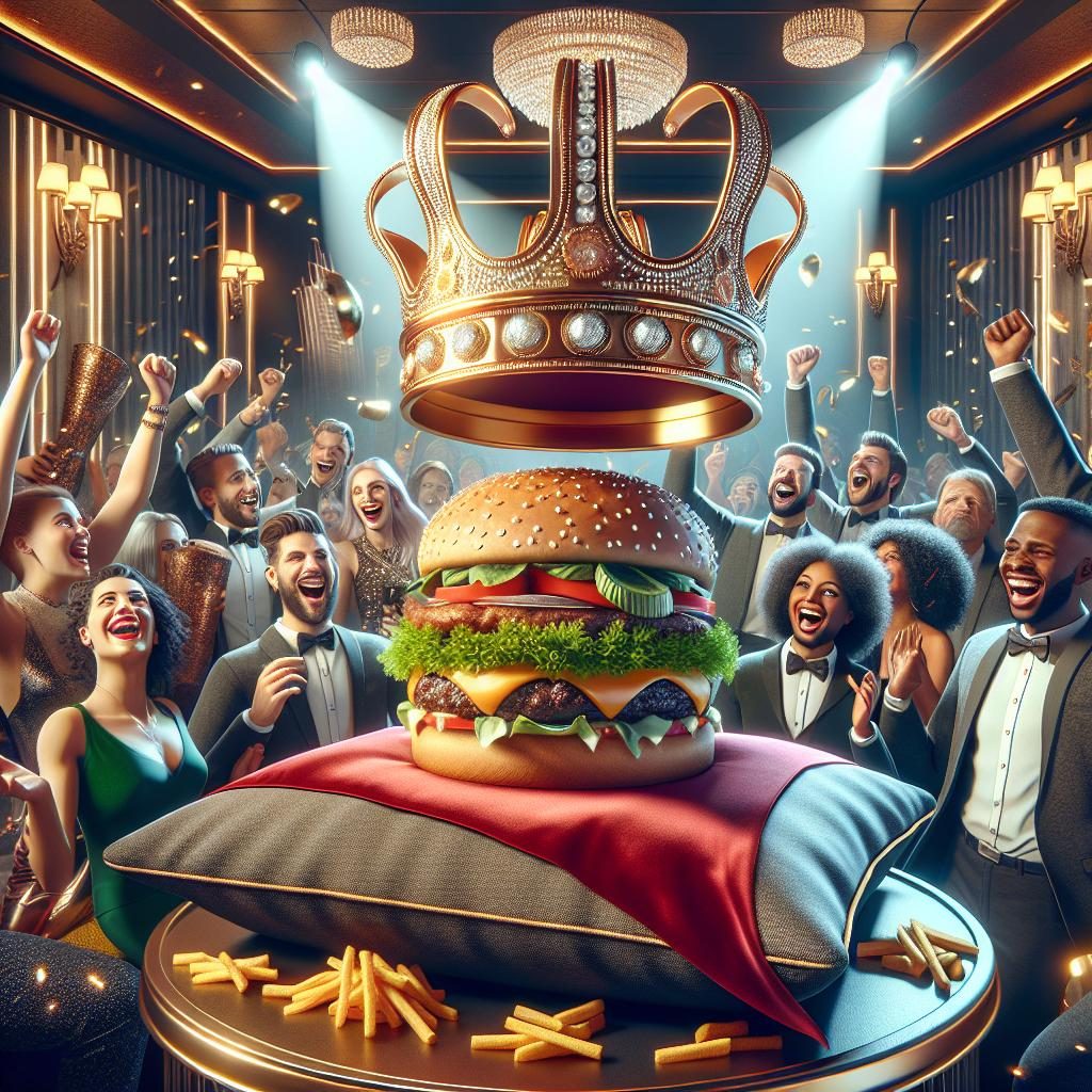 Burger crown champion celebration