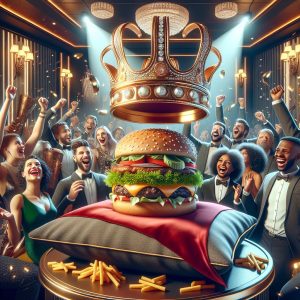 Burger crown champion celebration