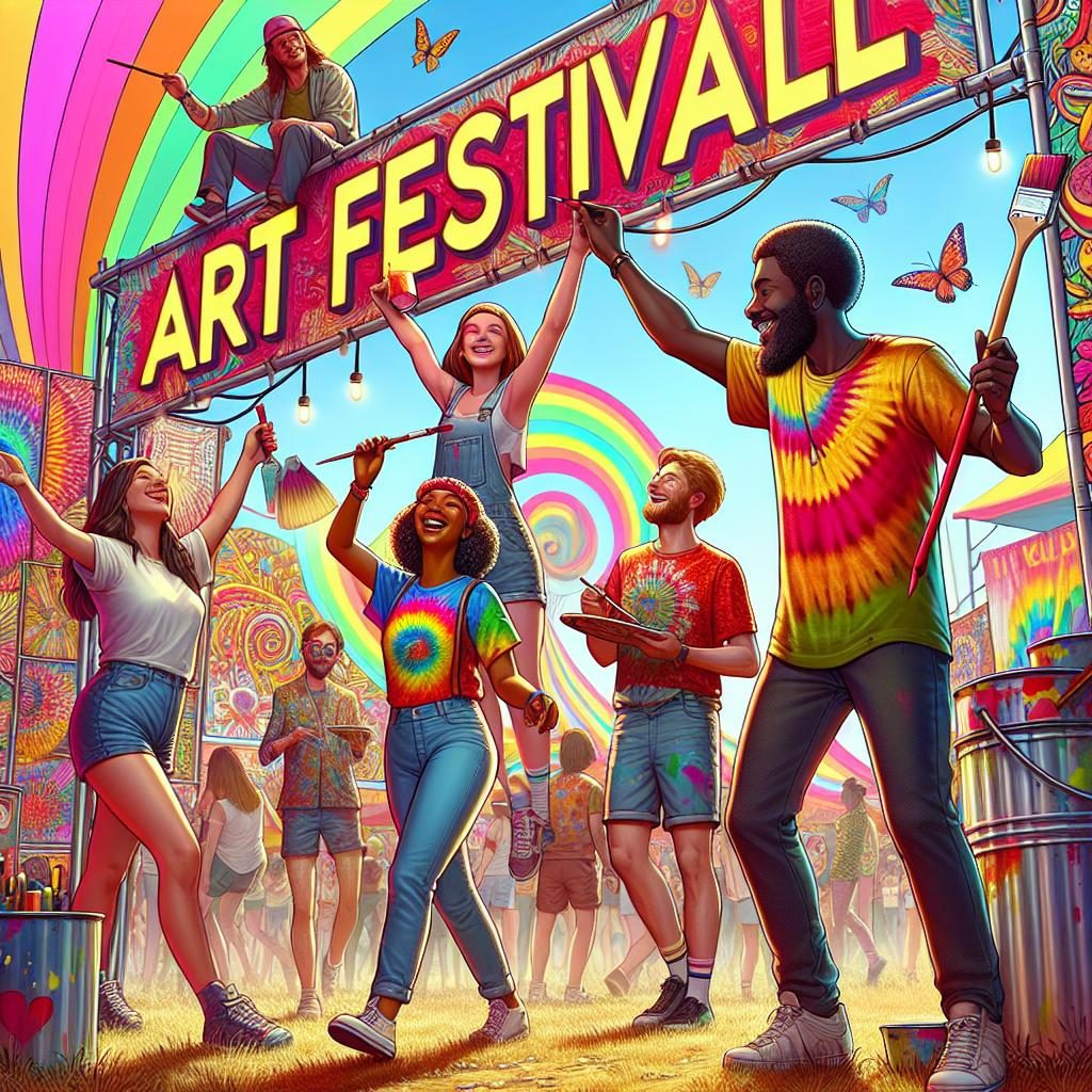 Colorful Art Festival Signage