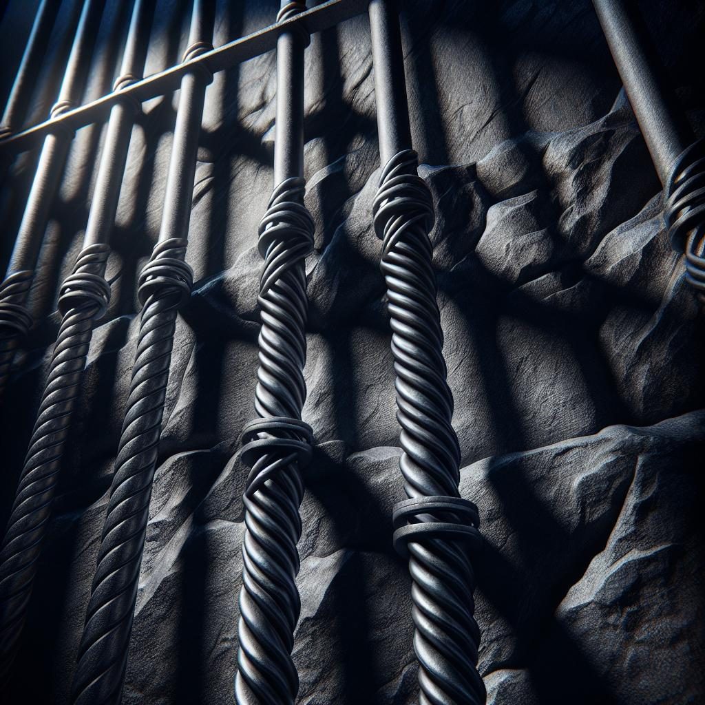 Prison bars and shadows