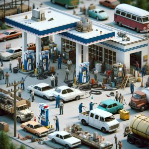 Gas station line restoration