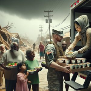 Hurricane relief food delivery