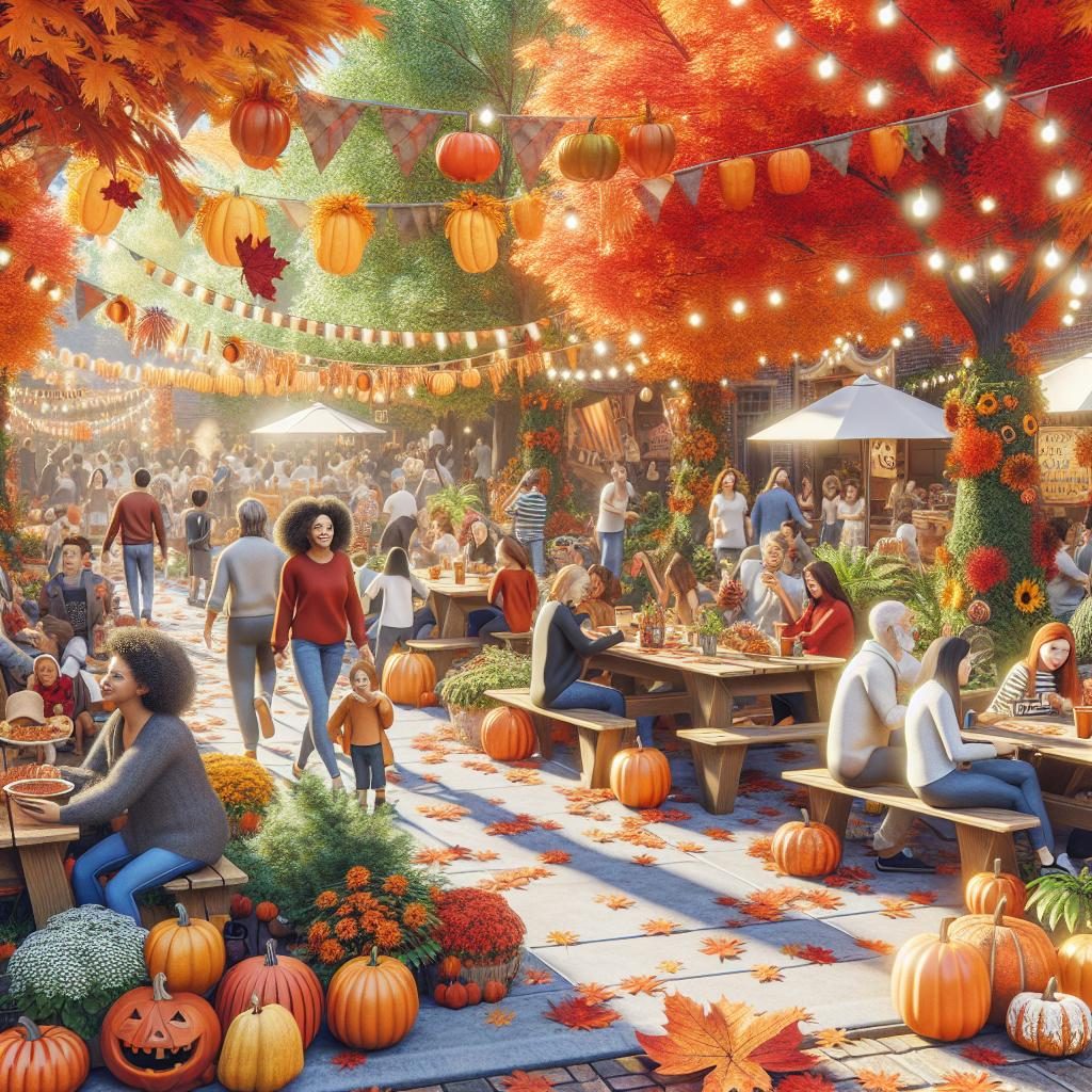 Vibrant Fall Festival Atmosphere