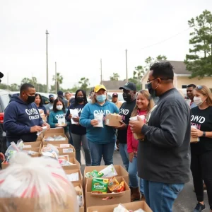 Community Unites for Hurricane Relief Food Distribution in Aiken, South Carolina