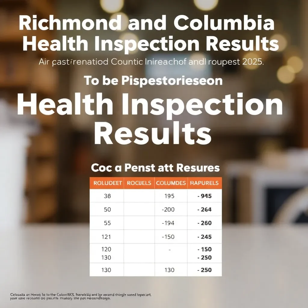 Richmond and Columbia Counties Health Inspection Results: Top Performers and Areas for Improvement