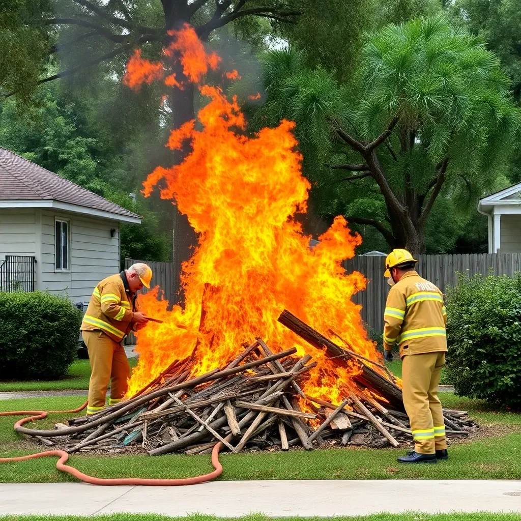 Firefighters in North Augusta Urge Residents to Avoid Burning Yard Debris for Safety