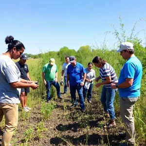 Community members collaborating on environmental restoration projects.