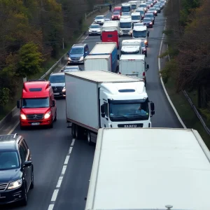 Multi-Tractor Trailer Crash Causes Traffic Disruptions on I-20 Near North Augusta