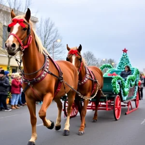 Santa Brings Holiday Cheer to Augusta's Hoofbeats and Christmas Carols Parade