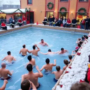 Participants gearing up for the Polar Plunge at Fermata Club in Aiken