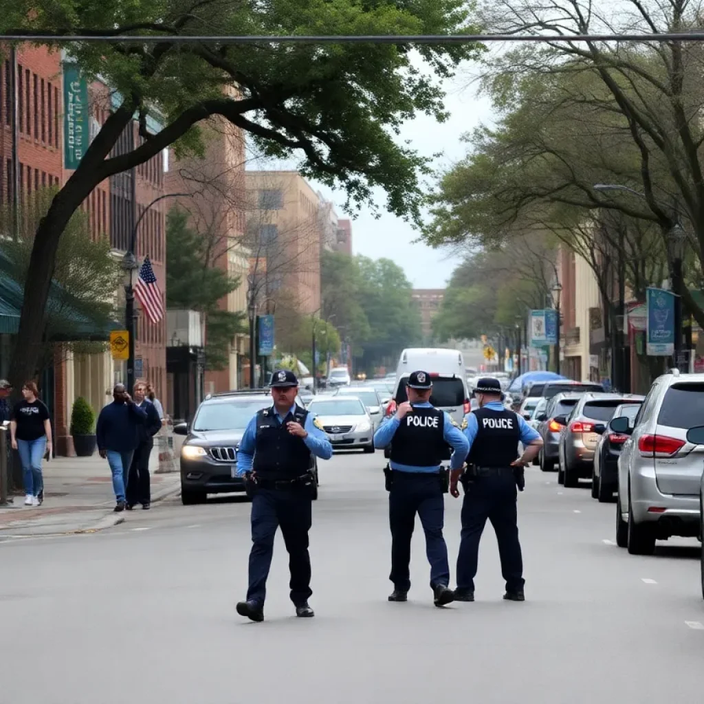 Police presence in Aiken after a shooting incident