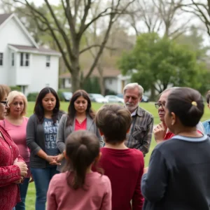 Belvedere residents discussing child safety issues