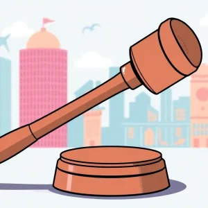 Gavel and fine symbolizing Booking.com legal issues