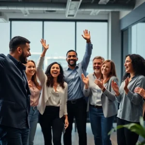 New leadership team at BriteCap Financial celebrating their appointment.