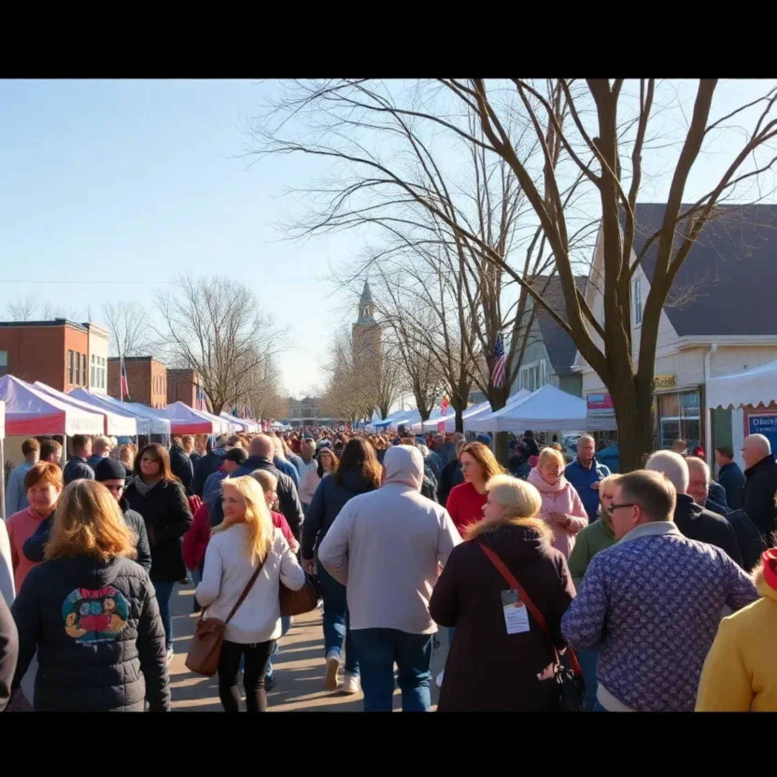 Community gathering in Aiken with people enjoying events outdoors.