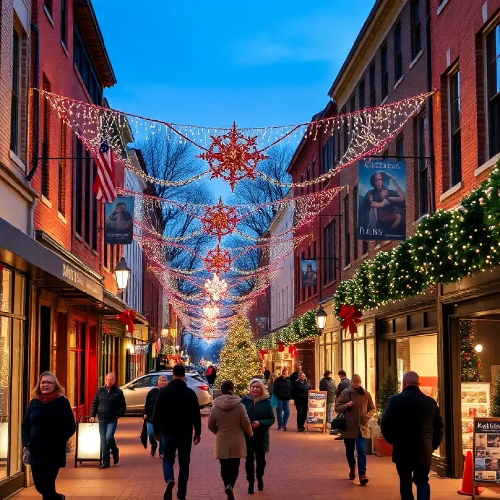 Shoppers in downtown Aiken during the holiday season