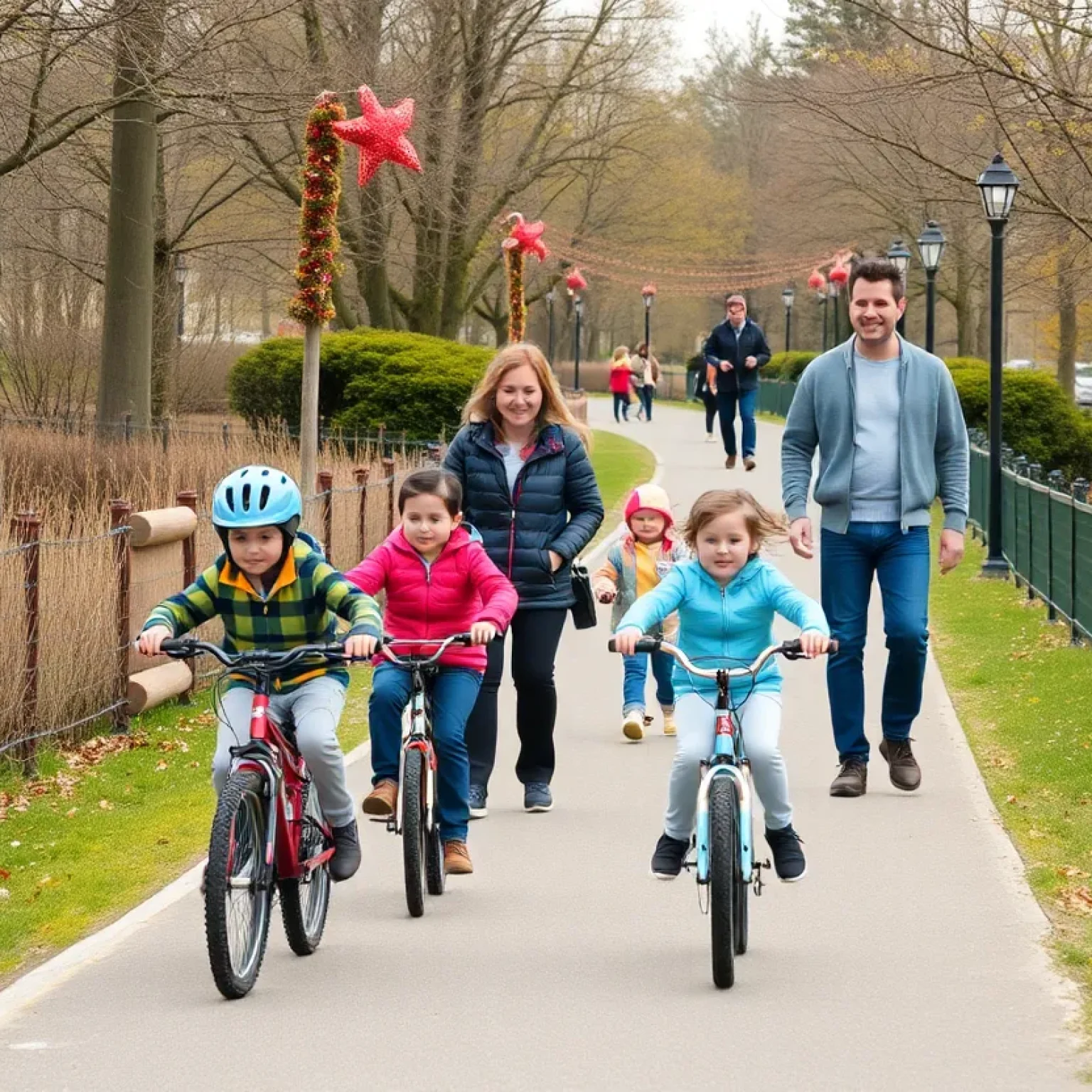 Families enjoying the North Augusta Greeneway trail