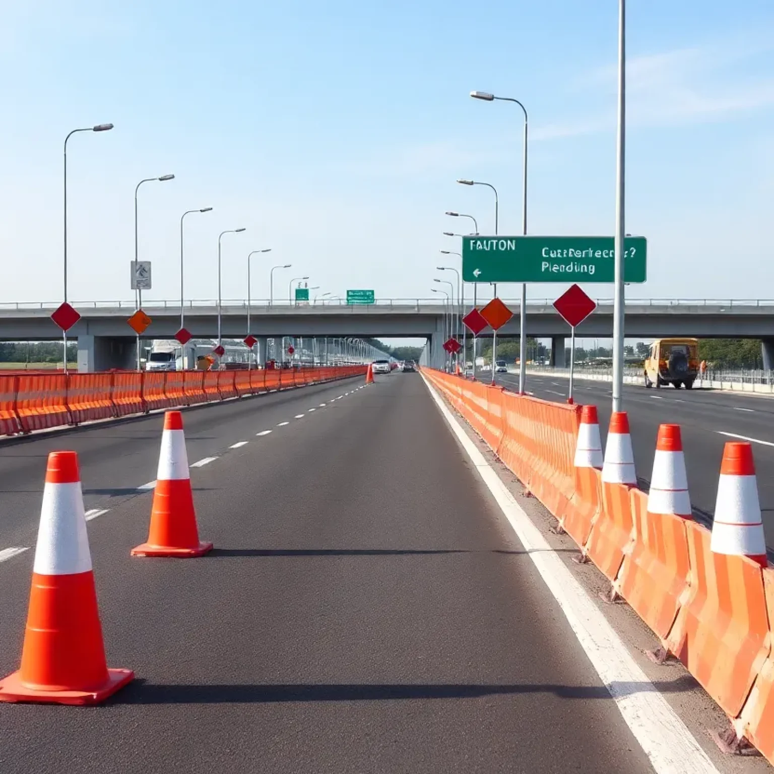 Construction on Atomic Road in Aiken County