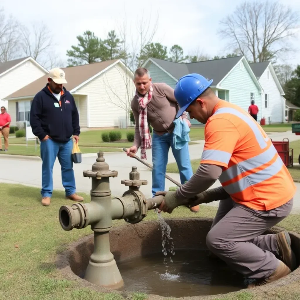 Residents of Aiken, SC, experiencing a water main break