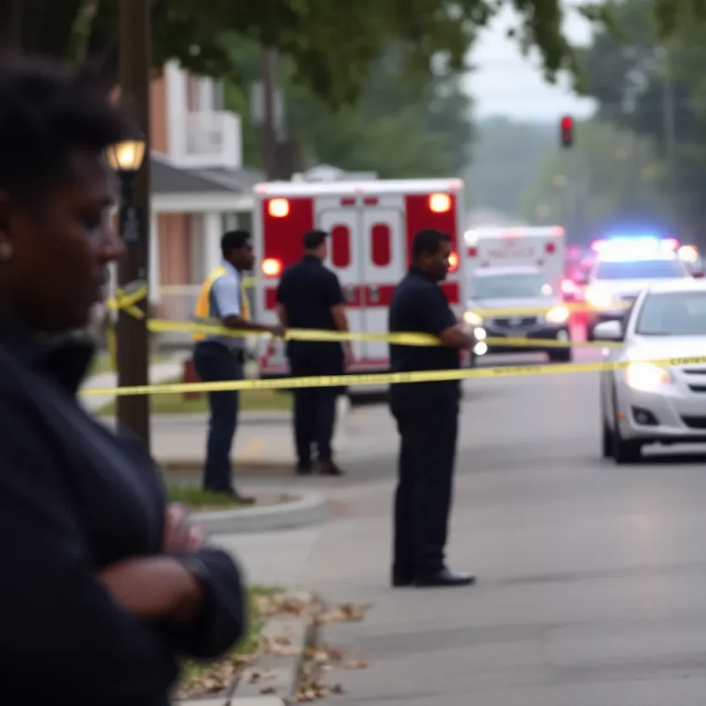 Police cordon at the site of the Augusta shooting