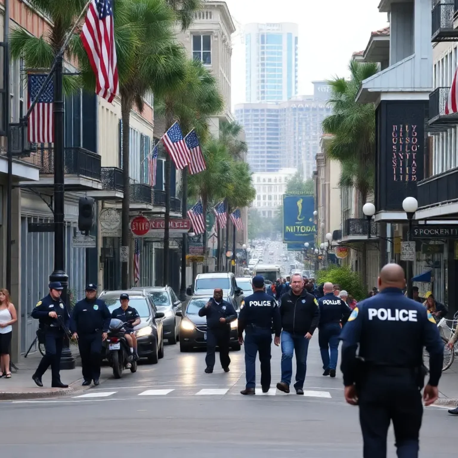 Streets of New Orleans secured after a terror attack