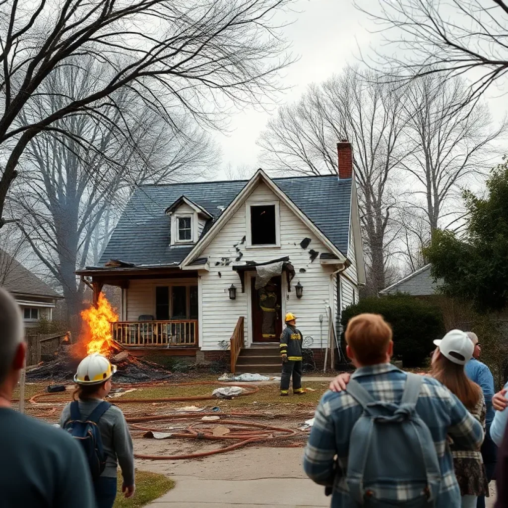 Aftermath of the house fire in Gloverville, S.C.