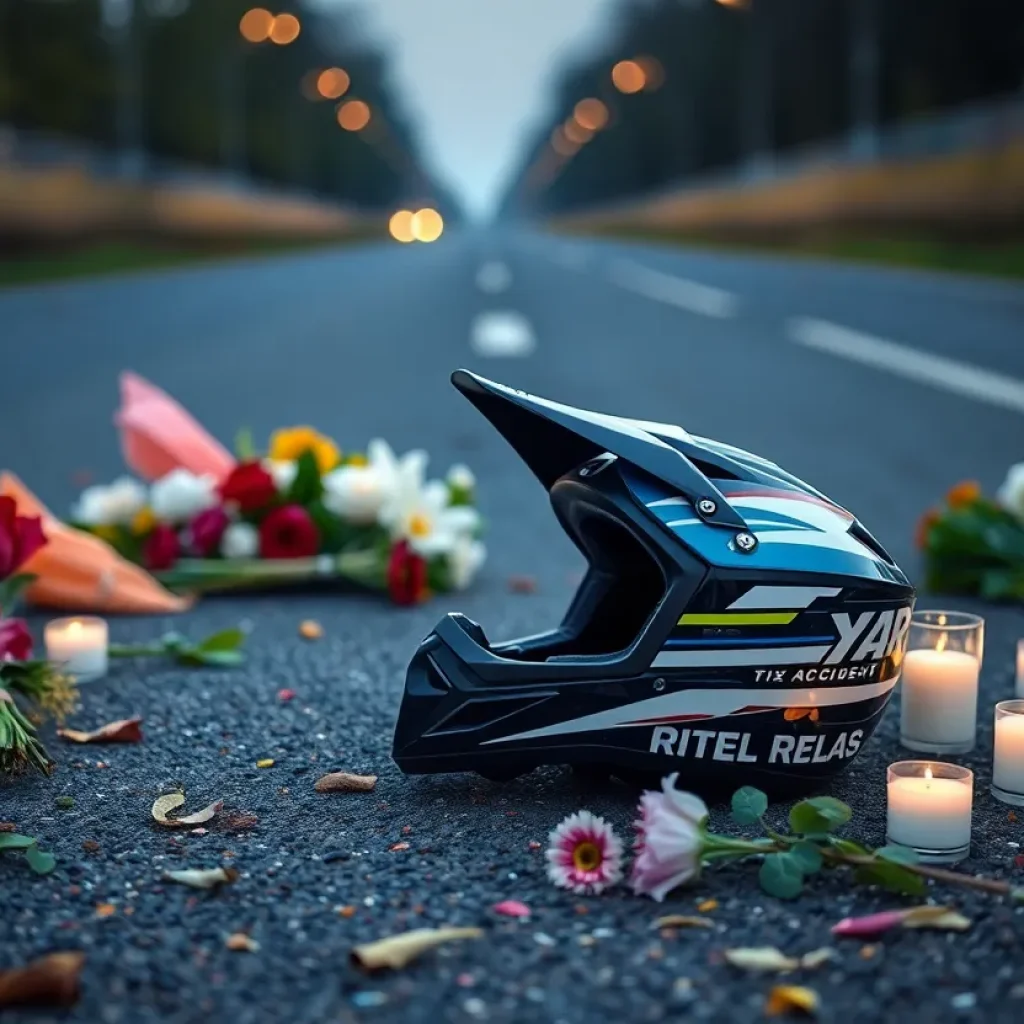 A memorial setup for a Warrenville teen lost in a dirt bike accident.