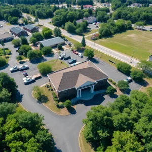 Aerial view of the Aiken SouthState Bank property sold for $1.62 million