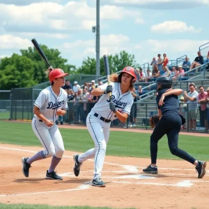 Augusta University softball team playing against USC Aiken