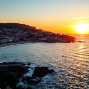 Coastal sunset scene representing hope and healing.