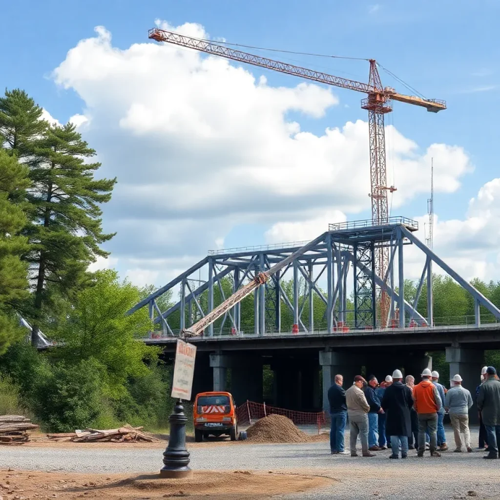 Construction of the new Fairfield Street Bridge in Aiken