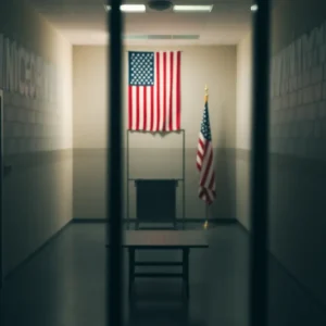 Empty execution chamber representing capital punishment