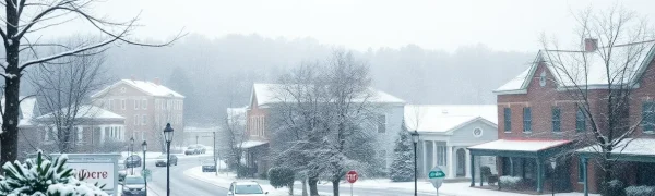 Snow Flurries Blanket Upstate South Carolina