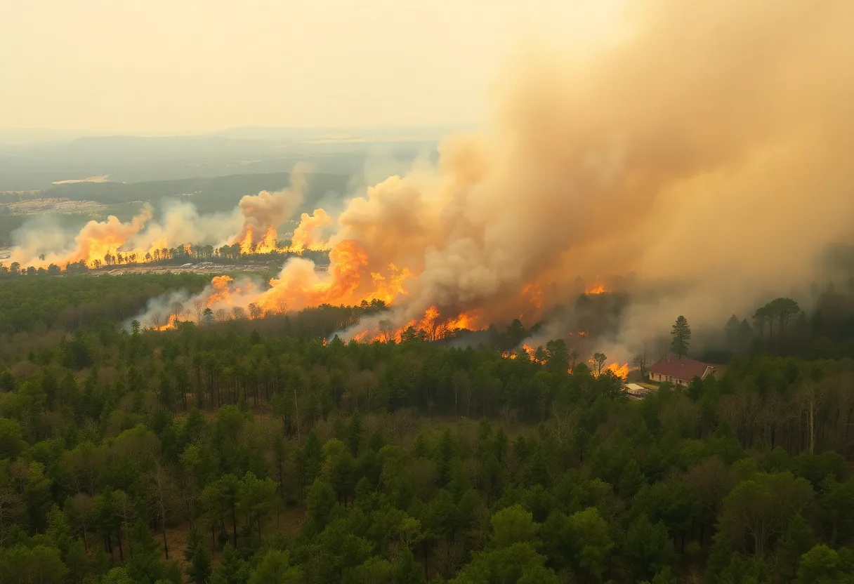 Firefighters battling wildfires in North and South Carolina