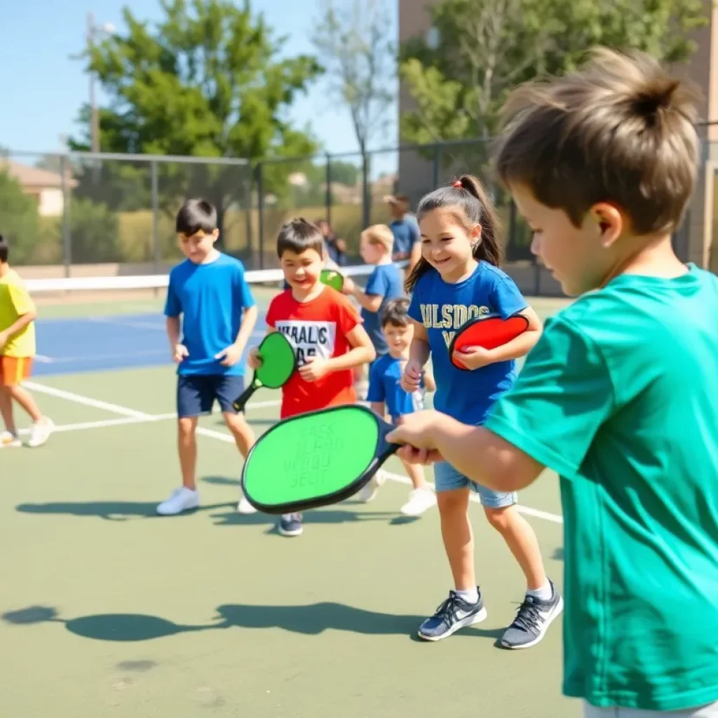Youth enjoying a pickleball game at Southern Pickleball Academy event